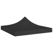 vidaXL Partytentdak 270 g/m² 2x2 m zwart Zonwering Zwart Natuurlijk materiaal