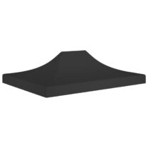vidaXL Partytentdak 270 g/m² 4x3 m zwart Zonwering Zwart Natuurlijk materiaal
