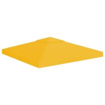vidaXL Prieeldak 2-laags 310 g/m² 3x3 m geel Zonwering Geel Natuurlijk materiaal