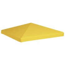 vidaXL Prieeldak 270 g/m² 3x3 m geel Zonwering Geel Natuurlijk materiaal