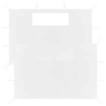 vidaXL Prieelzijwanden met ramen 2 st wit Zonwering Wit Natuurlijk materiaal
