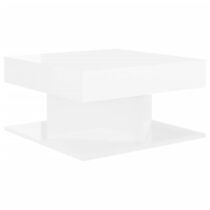 vidaXL Salontafel 57x57x30 cm spaanplaat hoogglans wit Tafels Wit Spaanplaat