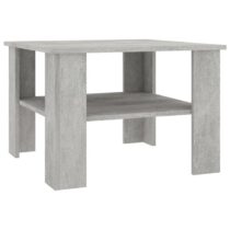 vidaXL Salontafel 60x60x42 cm bewerkt hout betongrijs Tafels Grijs Hout