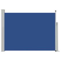 vidaXL Tuinscherm uittrekbaar 120x500 cm blauw Zonwering Blauw Staal