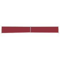 vidaXL Tuinscherm uittrekbaar 140x1200 cm rood Zonwering Rood Staal