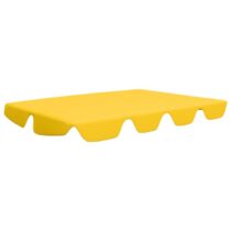vidaXL Vervangingsluifel voor schommelbank 150/130x70/105 cm geel Zonwering Geel Natuurlijk materiaal