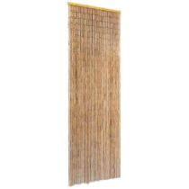 vidaXL Vliegengordijn 56x185 cm bamboe Raamdecoratie Bruin Bamboe