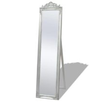 vidaXL Vrijstaande spiegel Barok 160x40cm zilver Spiegel Zilver Hout
