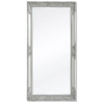 vidaXL Wandspiegel Barok 120 x 60 cm zilver Spiegel Zilver Hout