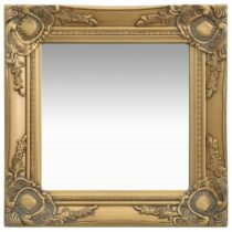 vidaXL Wandspiegel barok stijl 40x40 cm goudkleurig Spiegel Goud Hout
