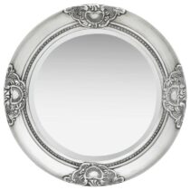 vidaXL Wandspiegel barok stijl 50 cm zilverkleurig Spiegel Zilver Hout