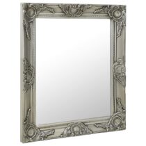 vidaXL Wandspiegel barok stijl 50x60 cm zilverkleurig Spiegel Zilver Hout