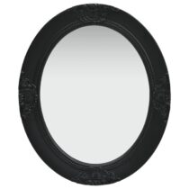 vidaXL Wandspiegel barok stijl 50x60 cm zwart Spiegel Zwart Hout