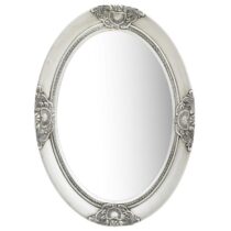 vidaXL Wandspiegel barok stijl 50x70 cm zilverkleurig Spiegel Zilver Hout