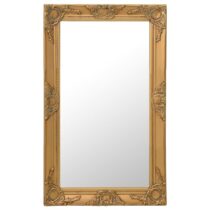 vidaXL Wandspiegel barok stijl 50x80 cm goudkleurig Spiegel Goud Hout