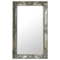 vidaXL Wandspiegel barok stijl 50x80 cm zilverkleurig Spiegel Zilver Hout