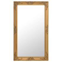 vidaXL Wandspiegel barok stijl 60x100 cm goudkleurig Spiegel Goud Hout