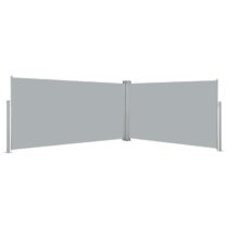 vidaXL Windscherm uittrekbaar 160x600 cm grijs Zonwering Grijs Staal