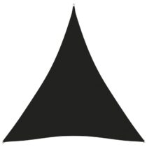 vidaXL Zonnescherm driehoekig 3x4x4 m oxford stof zwart Zonwering Zwart Staal