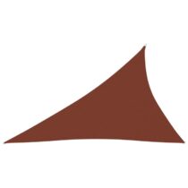 vidaXL Zonnescherm driehoekig 3x4x5 m oxford stof terracottakleurig Zonwering Bruin Staal