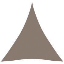 vidaXL Zonnescherm driehoekig 4x4x4 m oxford stof taupe Zonwering Taupe Staal