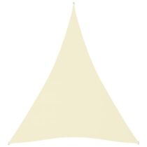 vidaXL Zonnescherm driehoekig 5x6x6 m oxford stof crèmekleurig Zonwering Crème Staal