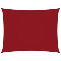 vidaXL Zonnescherm rechthoekig 6x7 m oxford stof rood Zonwering Rood Staal