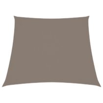 vidaXL Zonnescherm trapezium 4/5x4 m oxford stof taupe Zonwering Taupe Staal