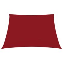 vidaXL Zonnescherm vierkant 6x6 m oxford stof rood Zonwering Rood Staal