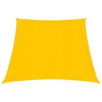 vidaXL Zonnezeil 160 g/m² 3/4x3 m HDPE geel Zonwering Geel Staal