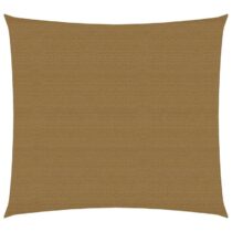 vidaXL Zonnezeil 160 g/m² 3x3 m HDPE taupe Zonwering Taupe Staal