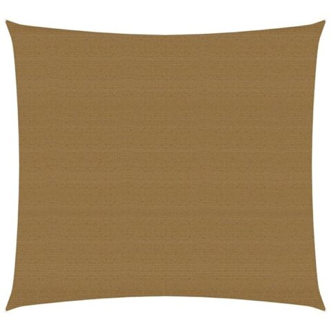 vidaXL Zonnezeil 160 g/m² 3x3 m HDPE taupe Zonwering Taupe Staal