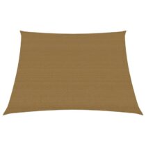 vidaXL Zonnezeil 160 g/m² 4/5x4 m HDPE taupe Zonwering Taupe Staal