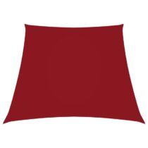 vidaXL Zonnezeil trapezium 2/4x3 m oxford stof rood Zonwering Rood Staal