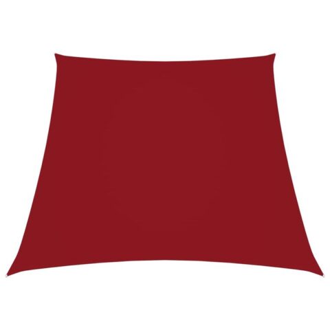 vidaXL Zonnezeil trapezium 2/4x3 m oxford stof rood Zonwering Rood Staal