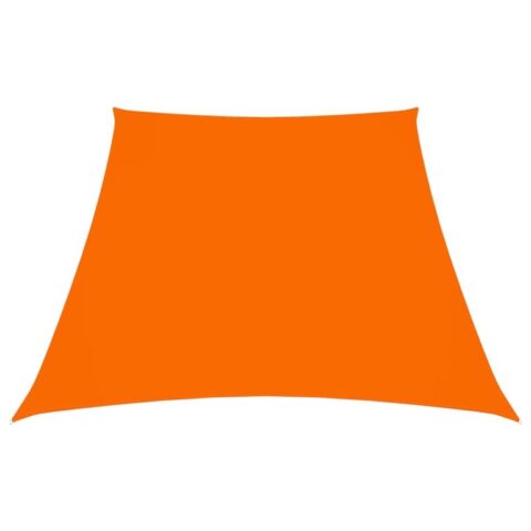 vidaXL Zonnezeil trapezium 3/5x4 m oxford stof oranje Zonwering Oranje Staal