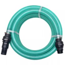 vidaXL Zuigslang met koppelingen 4 m 22 mm groen Tuinbewatering Groen PVC