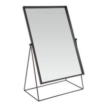 vtwonen Tafelspiegel op Standaard H 54 cm Spiegel Zwart Metaal